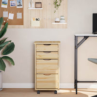 Mobiletto con Scrivania con ruota MOSS Vernice trasparente 42032405