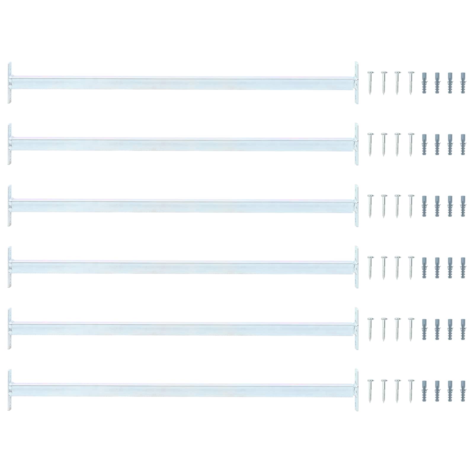 Barra di Sicurezza Regolabile per Finestra 6 pcs Argento 42028275