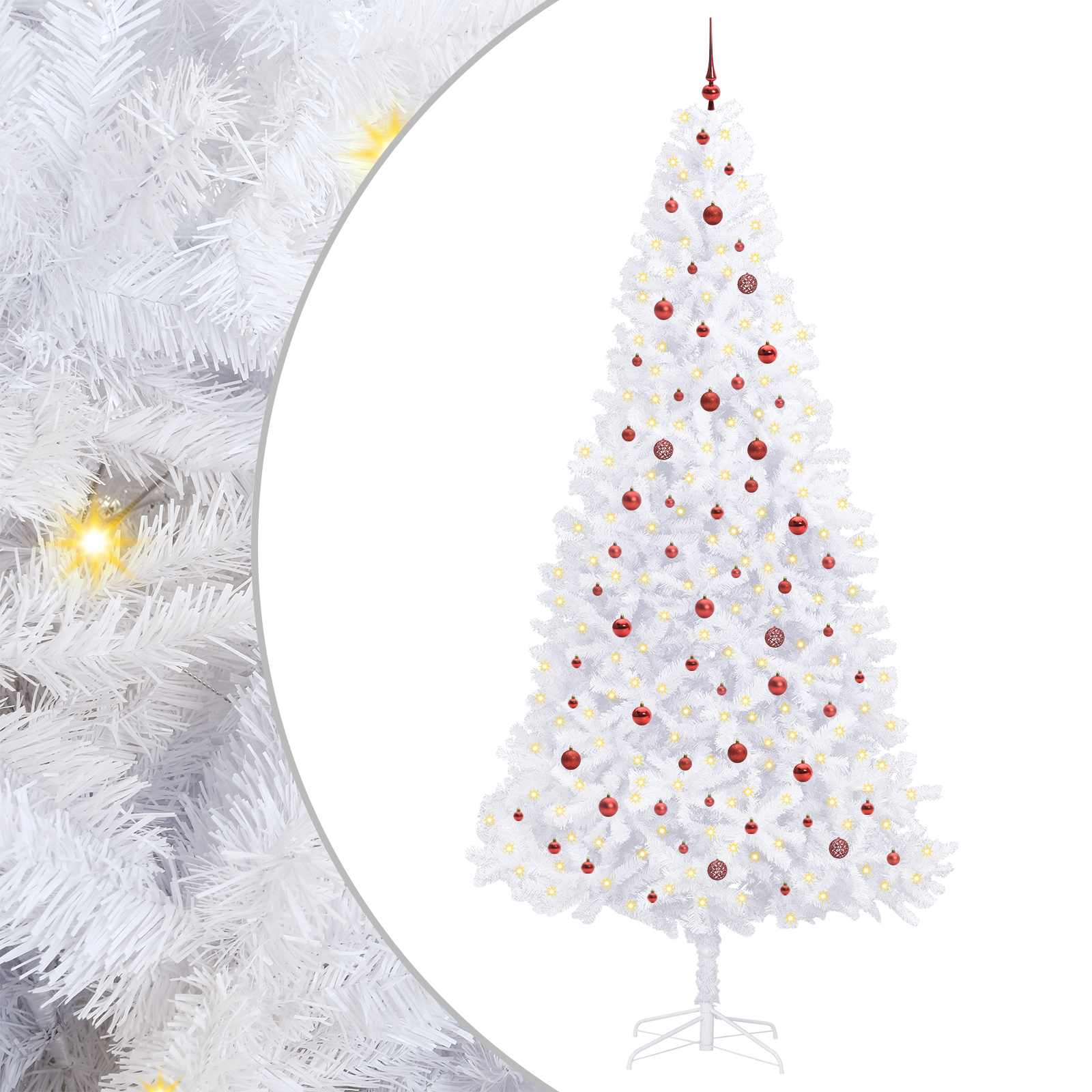 Albero di Natale artificiale Bianco 300 cm PVC e Acciaio 3426558