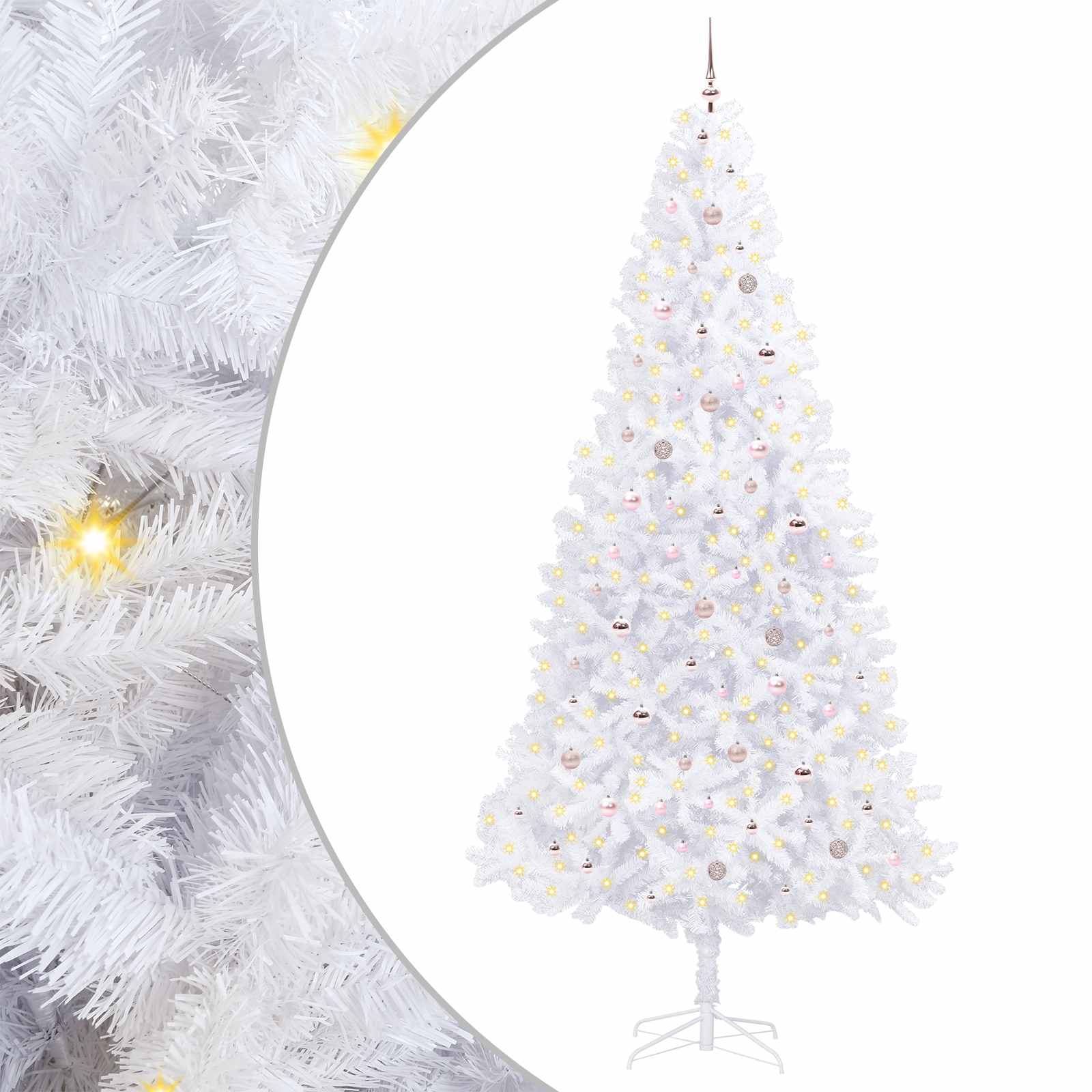 Albero di Natale artificiale Bianco 300 cm PVC e Acciaio 3426560
