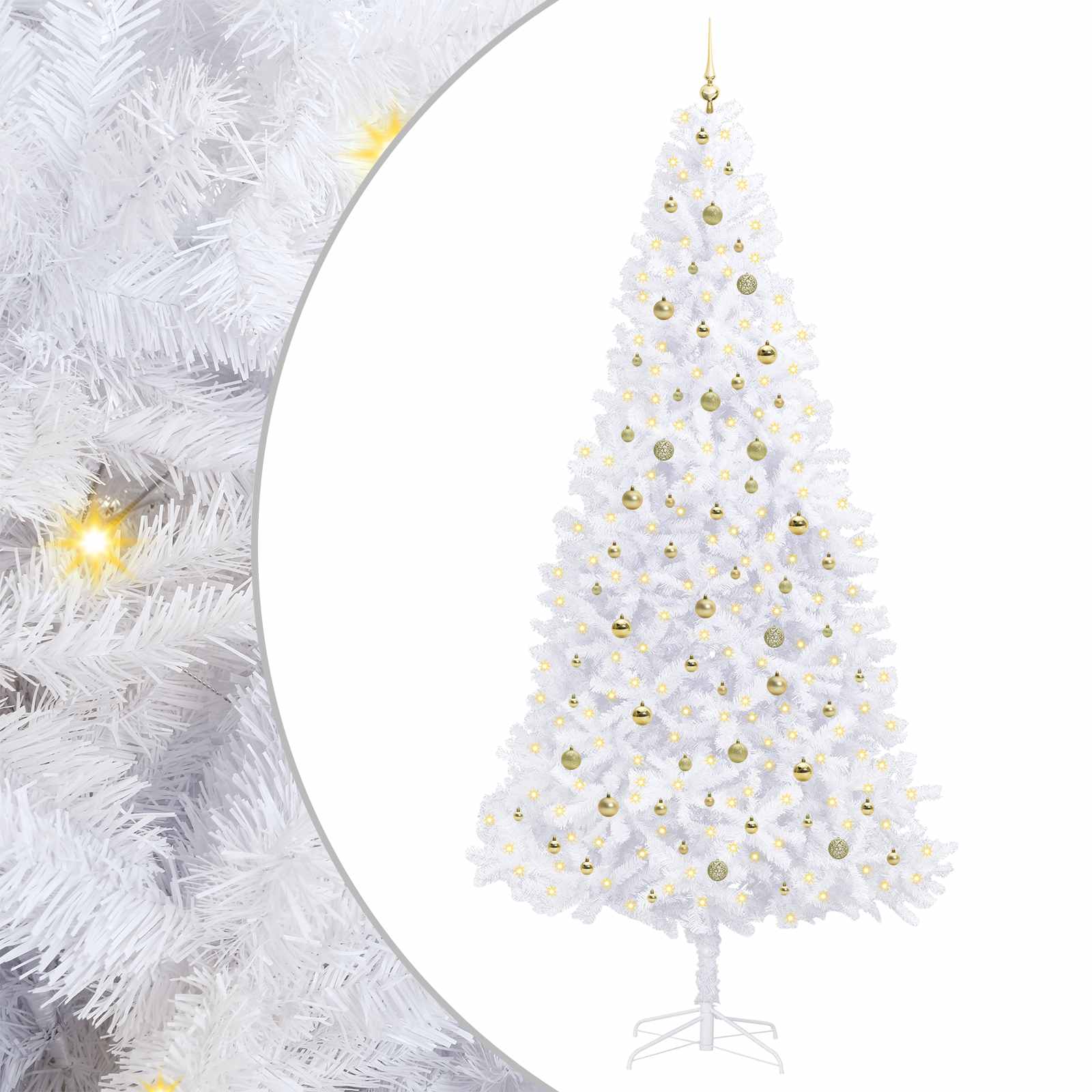 Albero di Natale artificiale Bianco 300 cm PVC e Acciaio 3426562