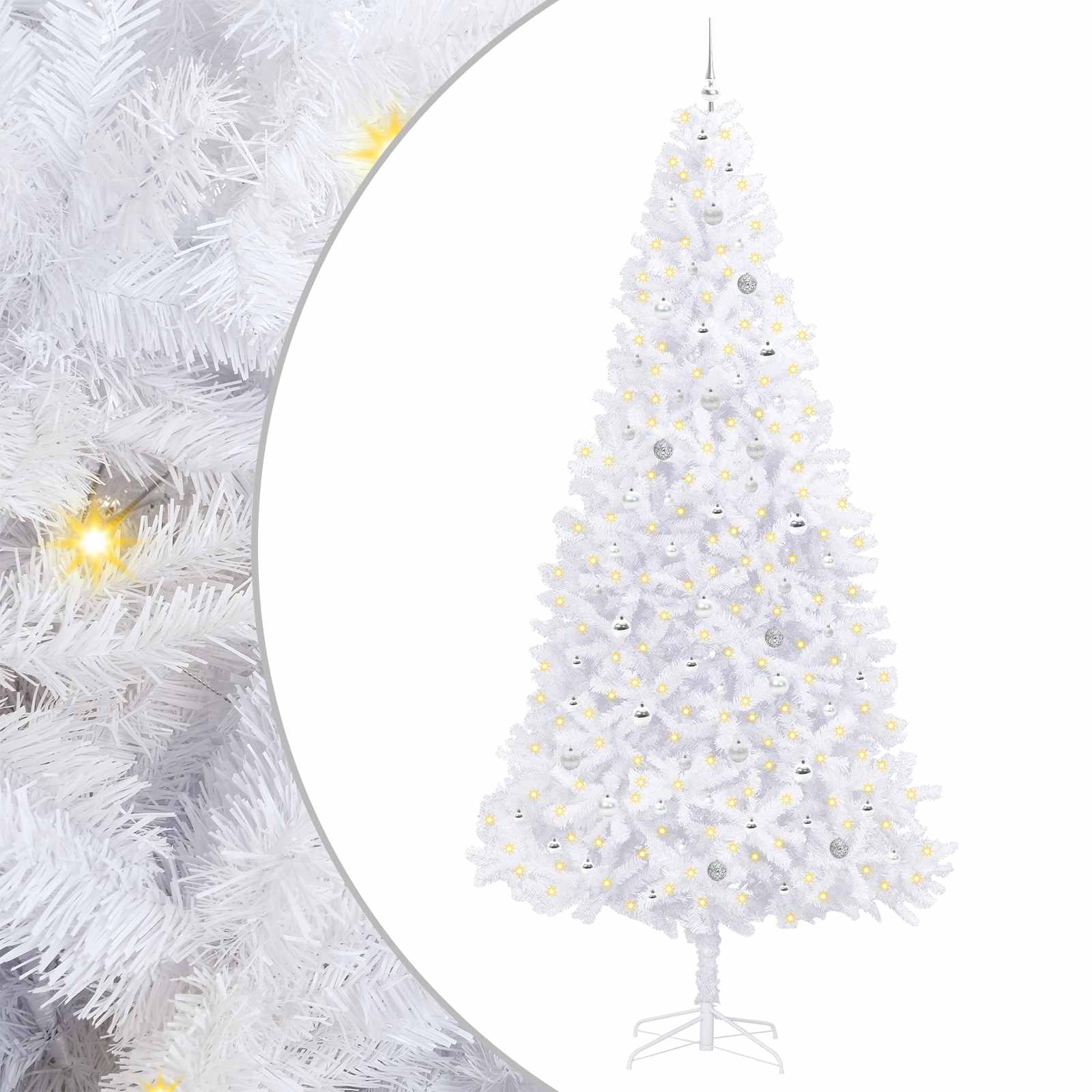 Albero di Natale artificiale Bianco 300 cm PVC e Acciaio 3426563