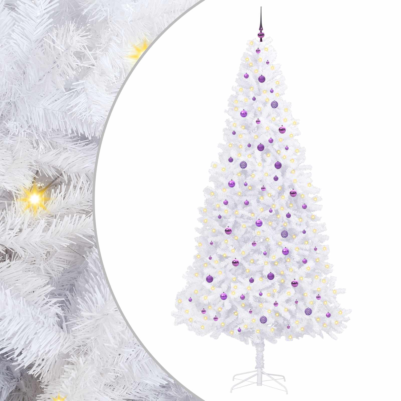 Albero di Natale artificiale Bianco 300 cm PVC e Acciaio 3426564