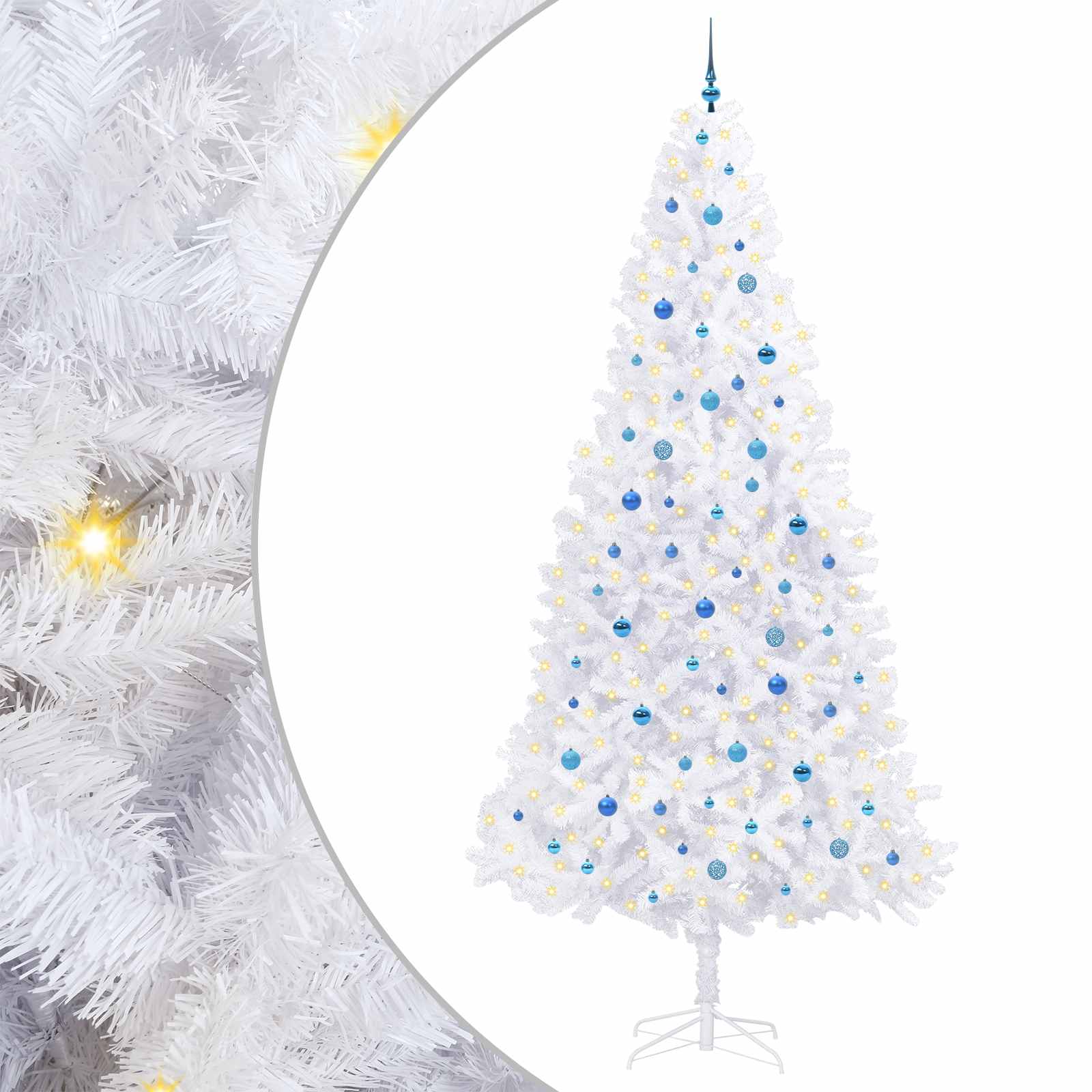 Albero di Natale artificiale Bianco 300 cm PVC e Acciaio 3426565