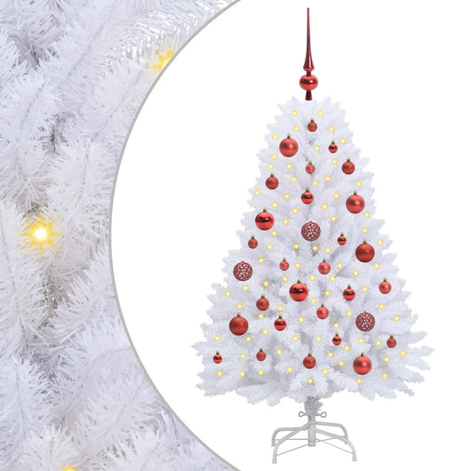 Albero di Natale Artificiale con Rami Pieghevoli Bianco 120 cm 3426576