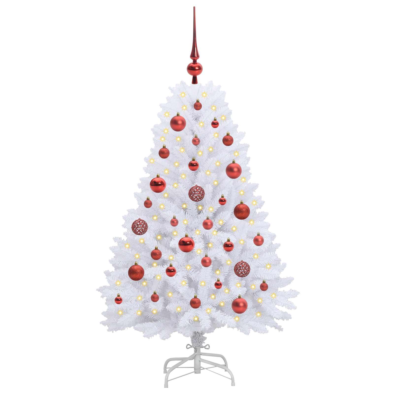 Albero di Natale Artificiale con Rami Pieghevoli Bianco 120 cm 3426576