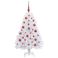 Albero di Natale Artificiale con Rami Pieghevoli Bianco 120 cm 3426576