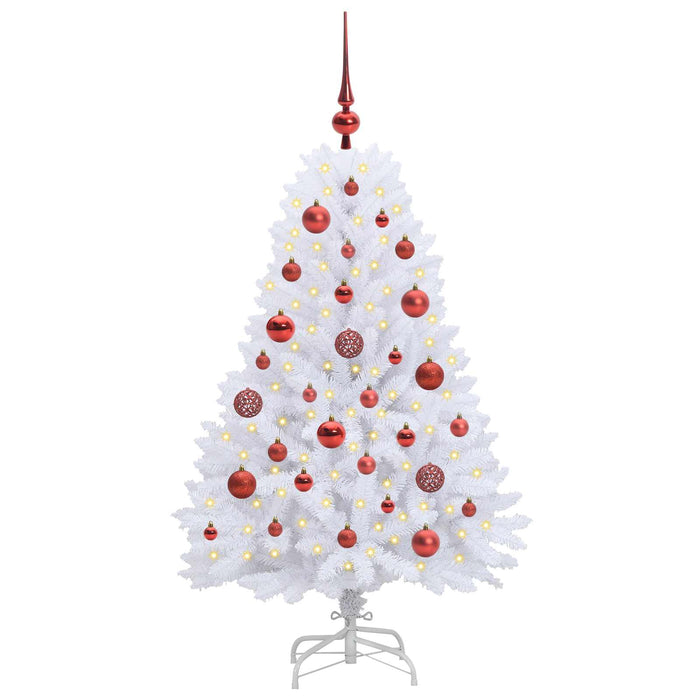 Albero di Natale Artificiale con Rami Pieghevoli Bianco 120 cm 3426576