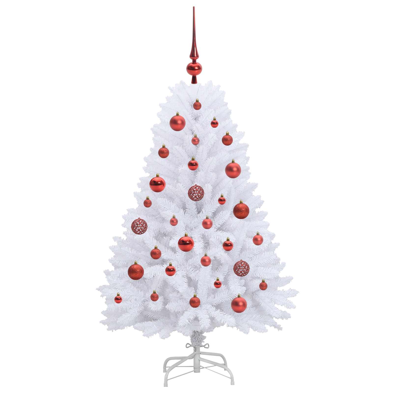 Albero di Natale Artificiale con Rami Pieghevoli Bianco 120 cm 3426576