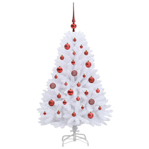 Albero di Natale Artificiale con Rami Pieghevoli Bianco 120 cm 3426576