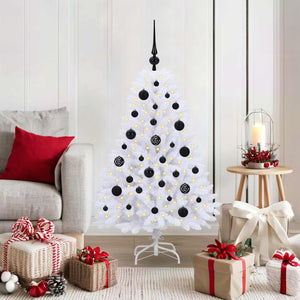 Albero di Natale Artificiale con Rami Pieghevoli Bianco 120 cm 3426577