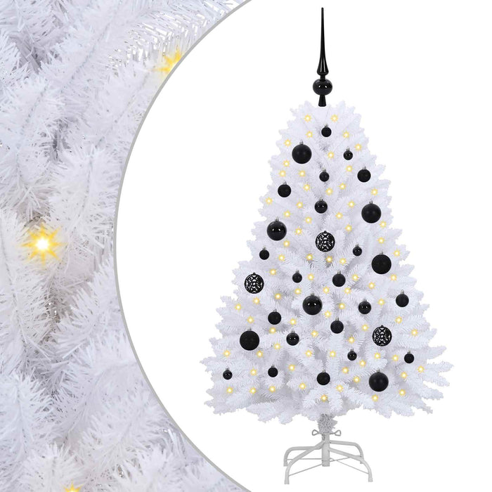 Albero di Natale Artificiale con Rami Pieghevoli Bianco 120 cm 3426577
