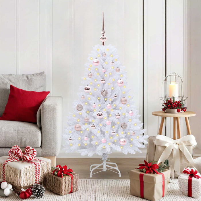 Albero di Natale Artificiale con Rami Pieghevoli Bianco 120 cm 3426578