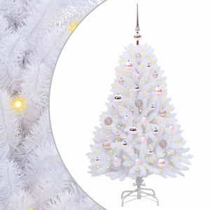 Albero di Natale Artificiale con Rami Pieghevoli Bianco 120 cm 3426578