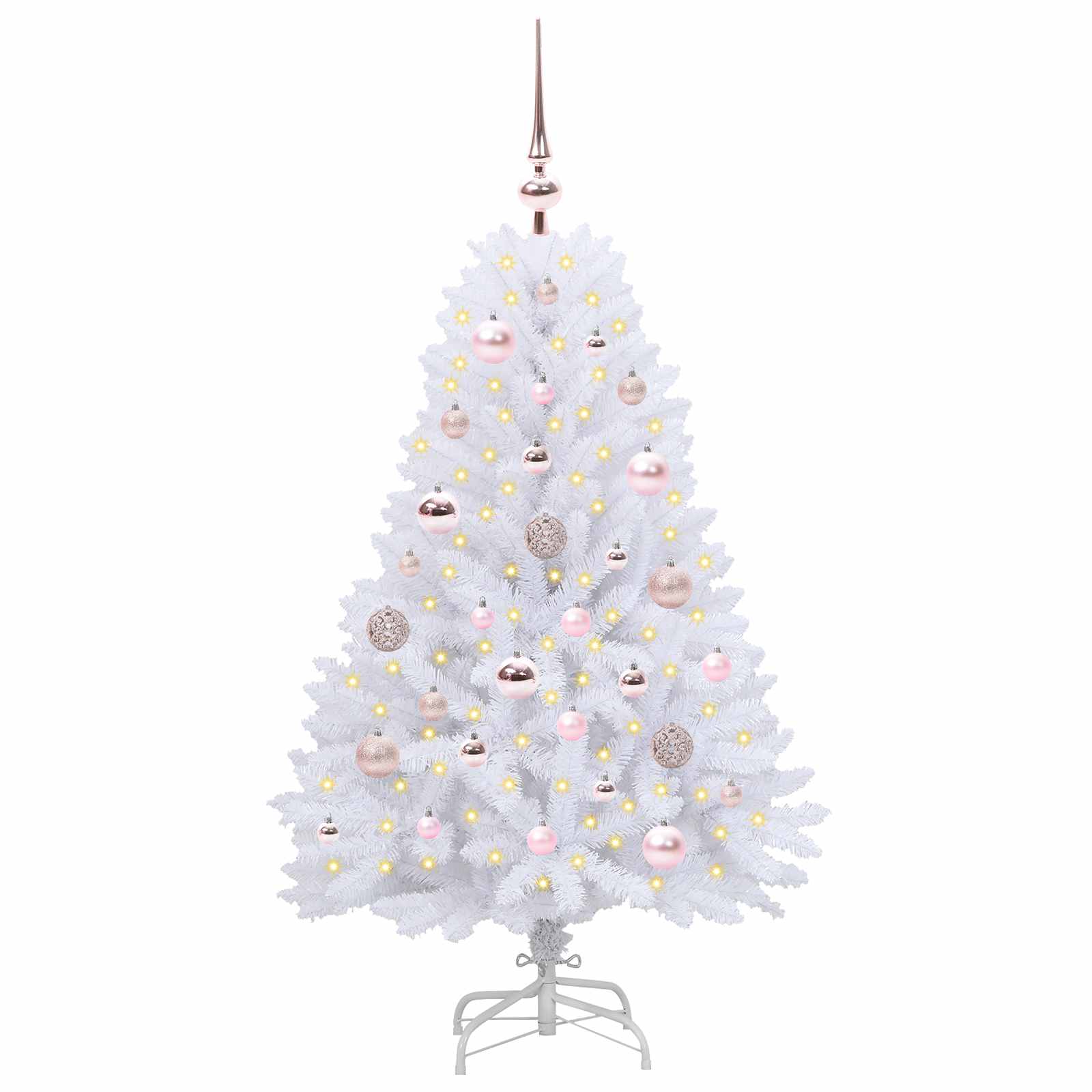 Albero di Natale Artificiale con Rami Pieghevoli Bianco 120 cm 3426578