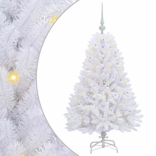 Albero di Natale Artificiale con Rami Pieghevoli Bianco 120 cm 3426579