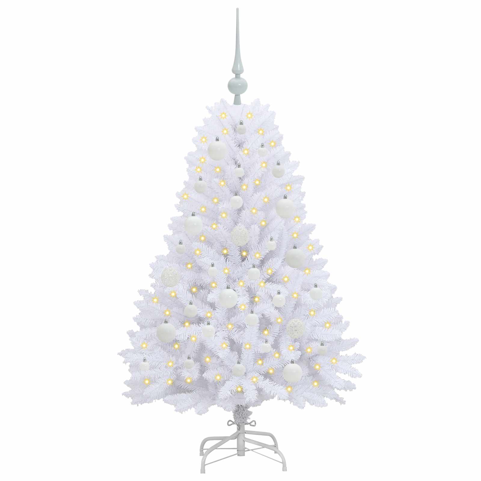 Albero di Natale Artificiale con Rami Pieghevoli Bianco 120 cm 3426579