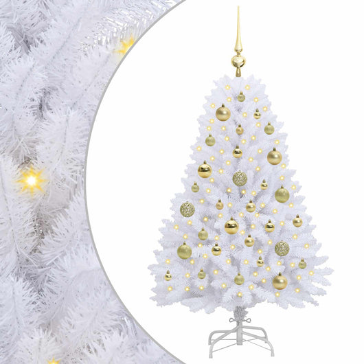 Albero di Natale Artificiale con Rami Pieghevoli Bianco 120 cm 3426580