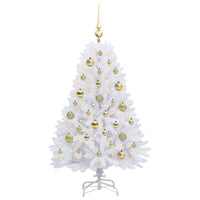 Albero di Natale Artificiale con Rami Pieghevoli Bianco 120 cm 3426580