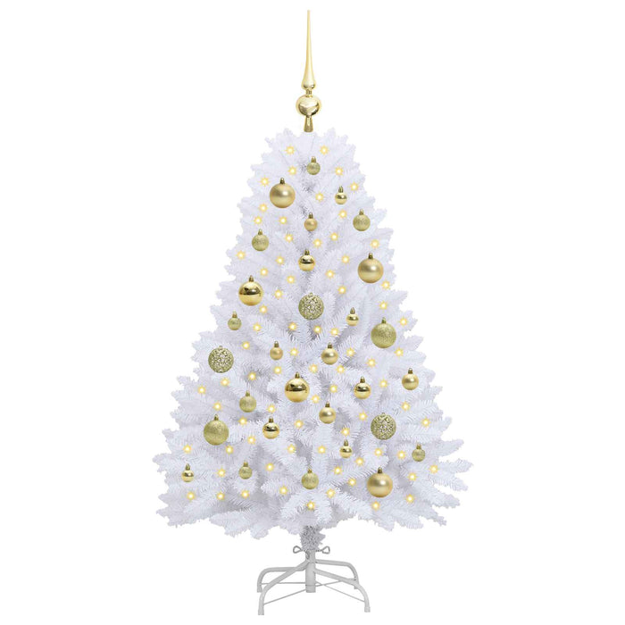Albero di Natale Artificiale con Rami Pieghevoli Bianco 120 cm 3426580