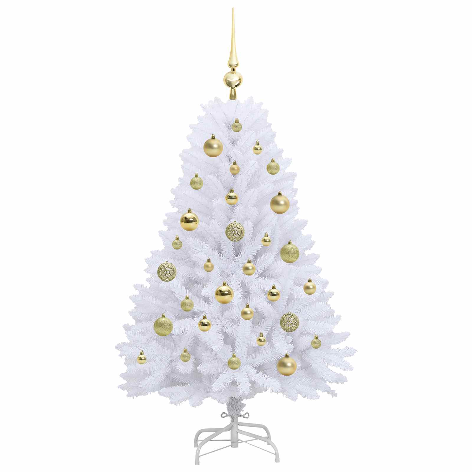 Albero di Natale Artificiale con Rami Pieghevoli Bianco 120 cm 3426580