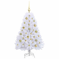 Albero di Natale Artificiale con Rami Pieghevoli Bianco 120 cm 3426580