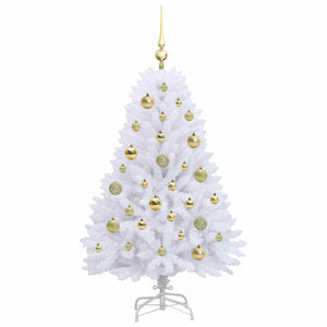 Albero di Natale Artificiale con Rami Pieghevoli Bianco 120 cm 3426580