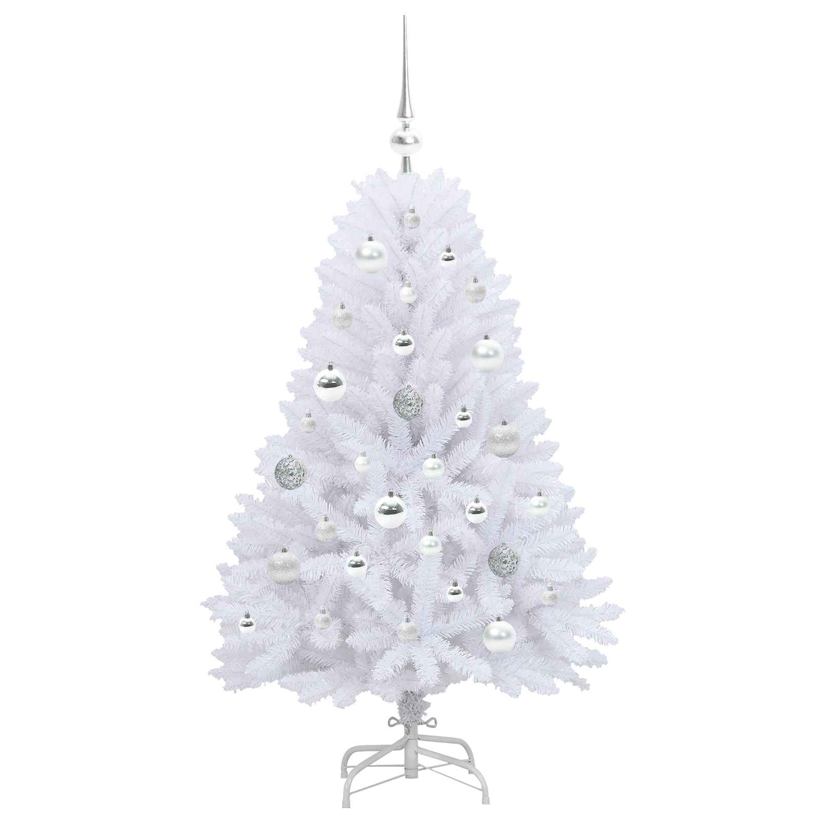 Albero di Natale Artificiale con Rami Pieghevoli Bianco 120 cm 3426581