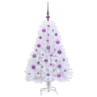 Albero di Natale Artificiale con Rami Pieghevoli Bianco 120 cm 3426582