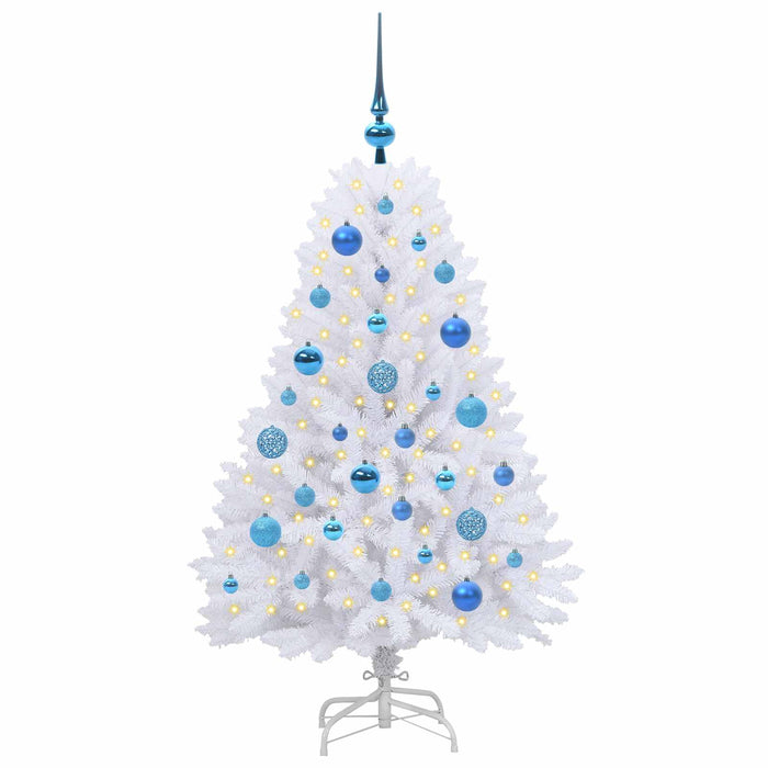 Albero di Natale Artificiale con Rami Pieghevoli Bianco 120 cm 3426583