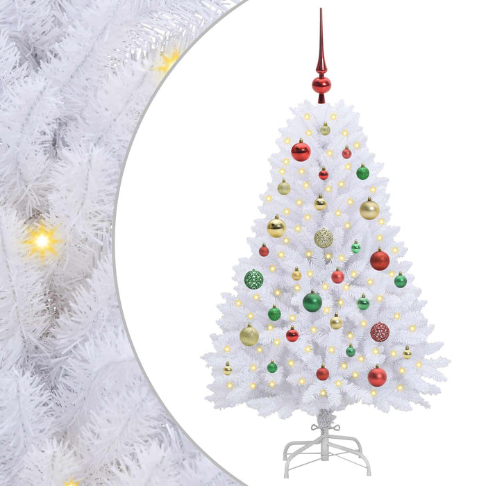 Albero di Natale Artificiale con Rami Pieghevoli Bianco 120 cm 3426584