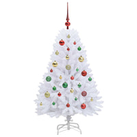 Albero di Natale Artificiale con Rami Pieghevoli Bianco 120 cm 3426584