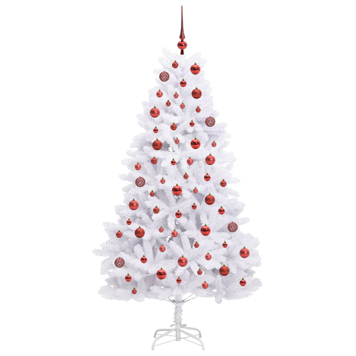 Albero di Natale Artificiale con Rami Pieghevoli Bianco 180 cm 3426594