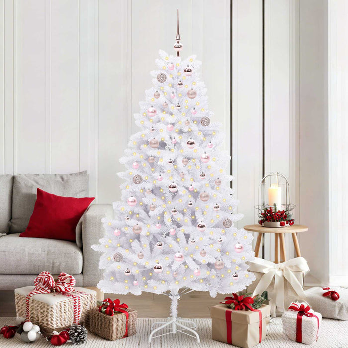 Albero di Natale Artificiale con Rami Pieghevoli Bianco 180 cm 3426596