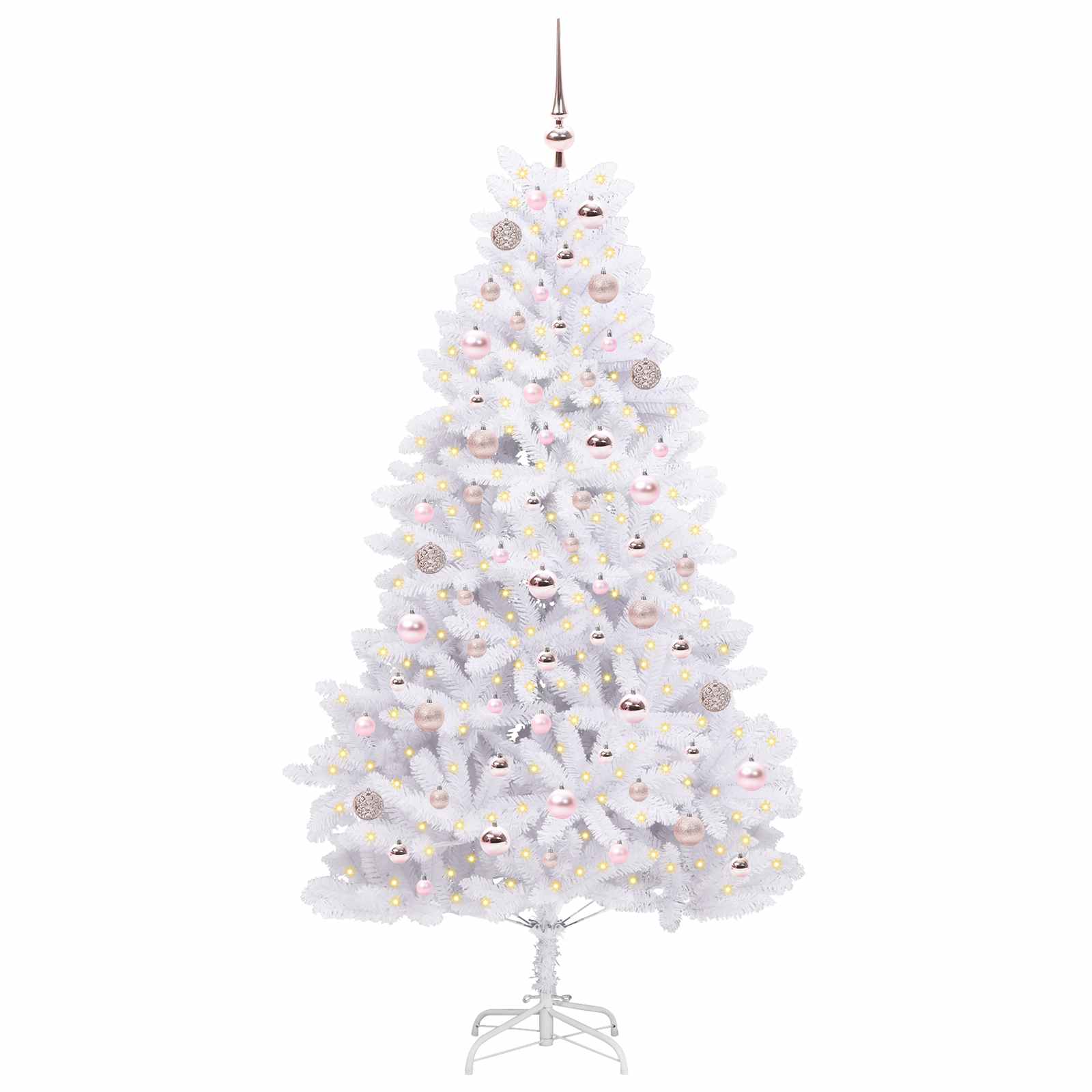 Albero di Natale Artificiale con Rami Pieghevoli Bianco 180 cm 3426596