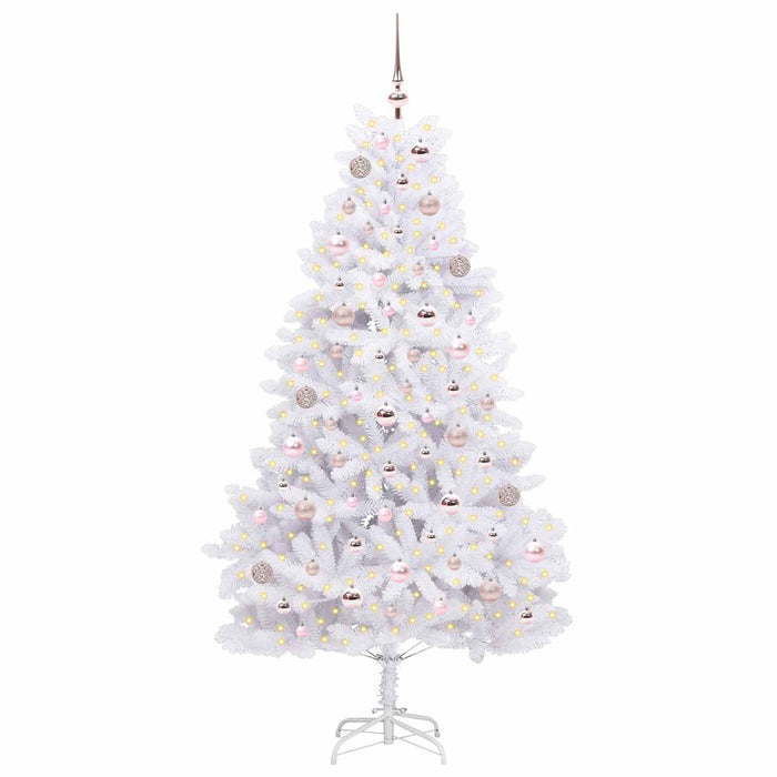 Albero di Natale Artificiale con Rami Pieghevoli Bianco 180 cm 3426596