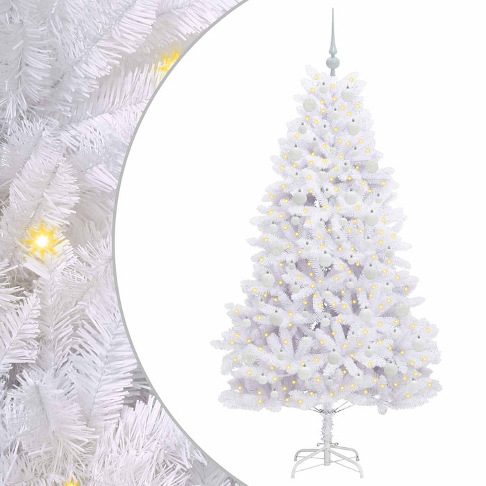 Albero di Natale Artificiale con Rami Pieghevoli Bianco 180 cm 3426597