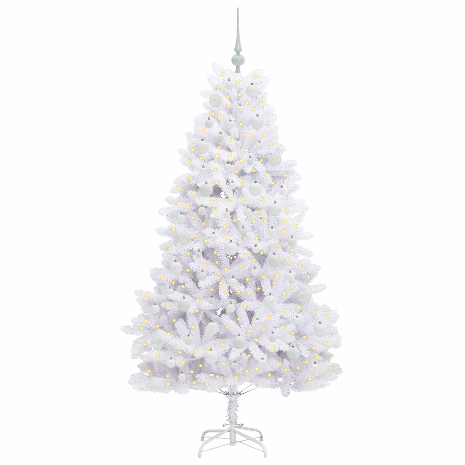 Albero di Natale Artificiale con Rami Pieghevoli Bianco 180 cm 3426597