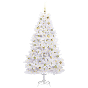 Albero di Natale Artificiale con Rami Pieghevoli Bianco 180 cm 3426598