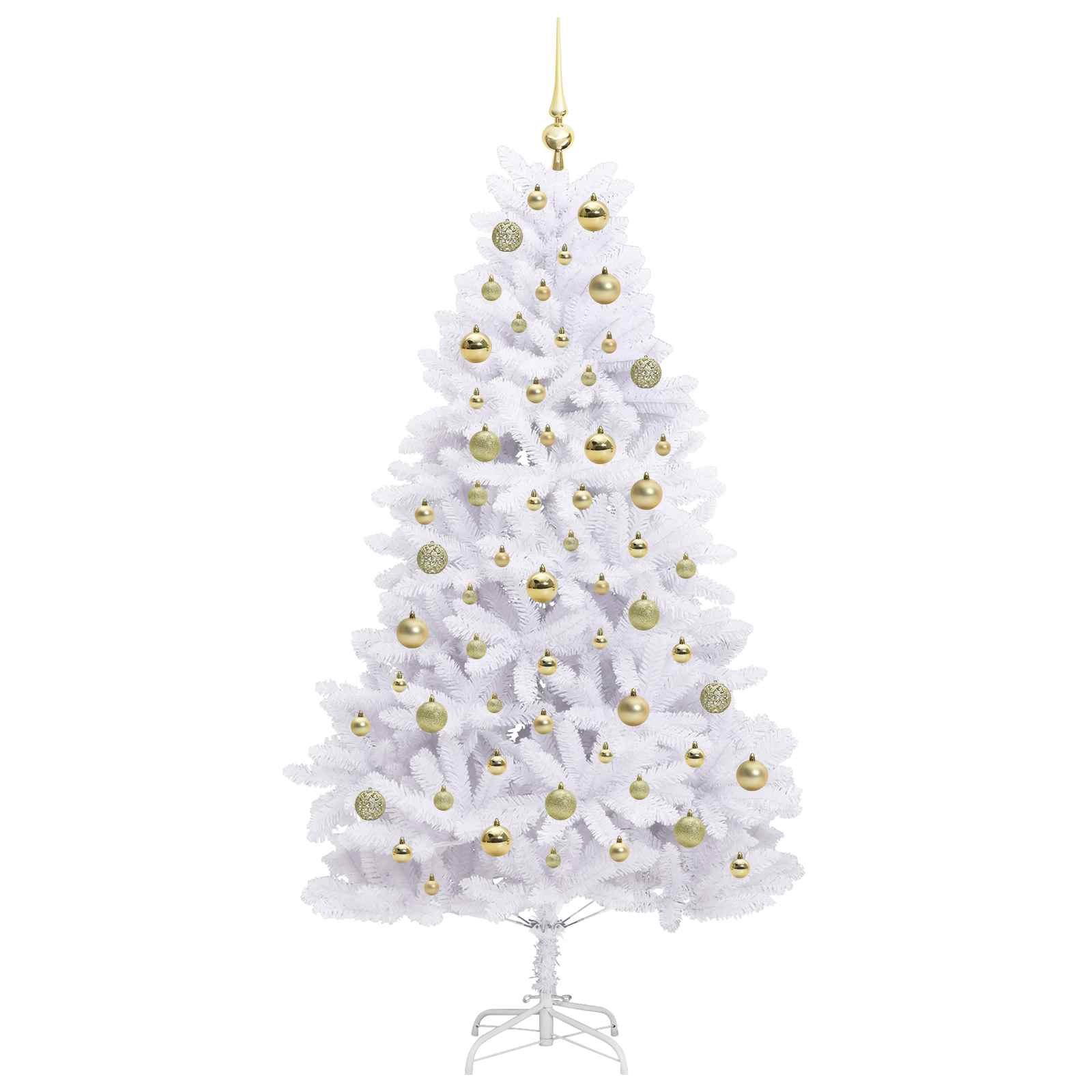 Albero di Natale Artificiale con Rami Pieghevoli Bianco 180 cm 3426598