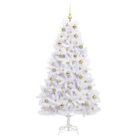 Albero di Natale Artificiale con Rami Pieghevoli Bianco 180 cm 3426598