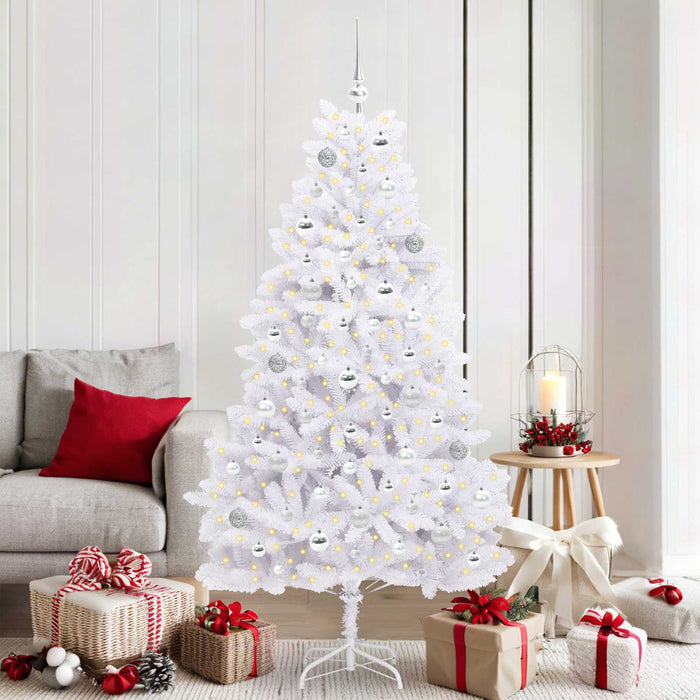 Albero di Natale Artificiale con Rami Pieghevoli Bianco 180 cm 3426599