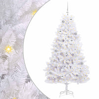 Albero di Natale Artificiale con Rami Pieghevoli Bianco 180 cm 3426599
