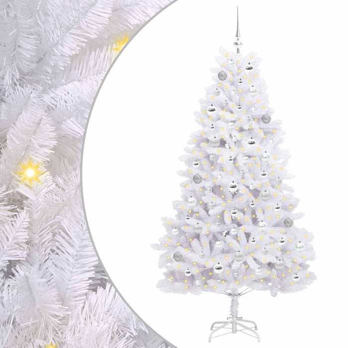 Albero di Natale Artificiale con Rami Pieghevoli Bianco 180 cm 3426599