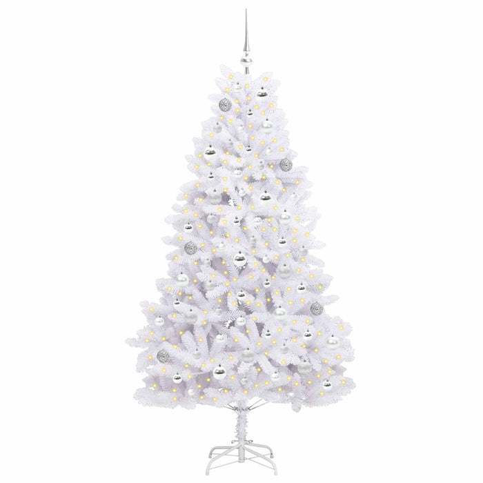 Albero di Natale Artificiale con Rami Pieghevoli Bianco 180 cm 3426599