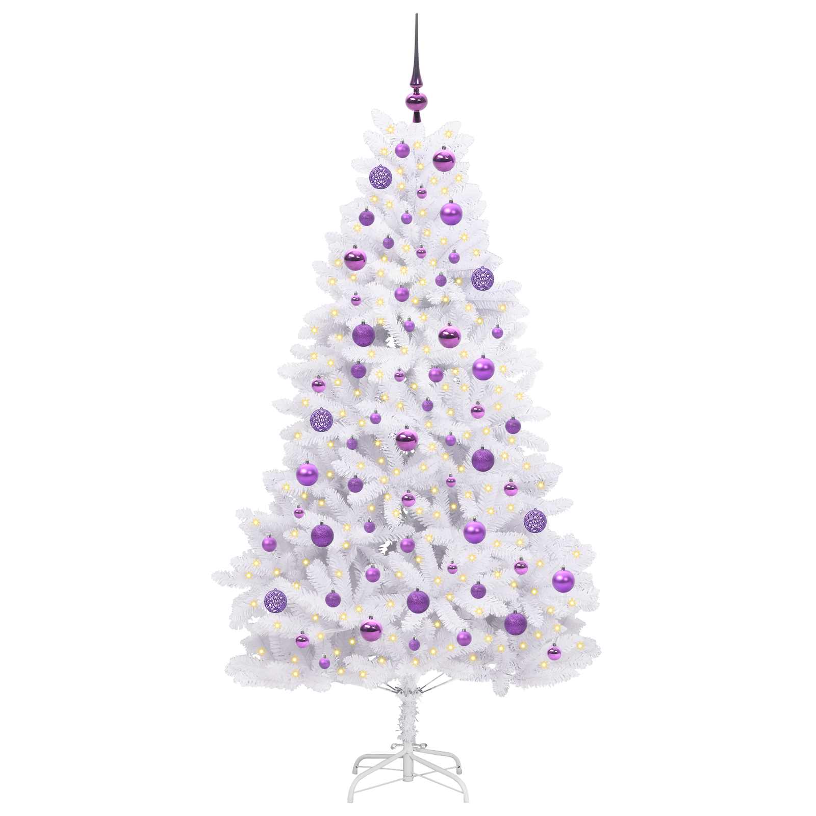 Albero di Natale Artificiale con Rami Pieghevoli Bianco 180 cm 3426600