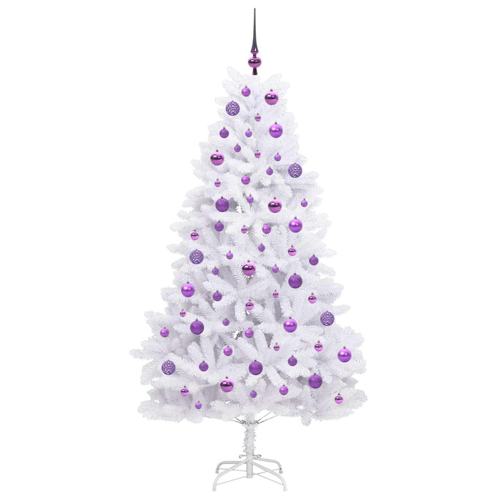 Albero di Natale Artificiale con Rami Pieghevoli Bianco 180 cm 3426600