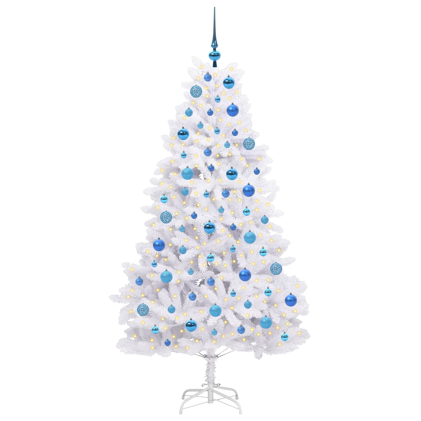 Albero di Natale Artificiale con Rami Pieghevoli Bianco 180 cm 3426601