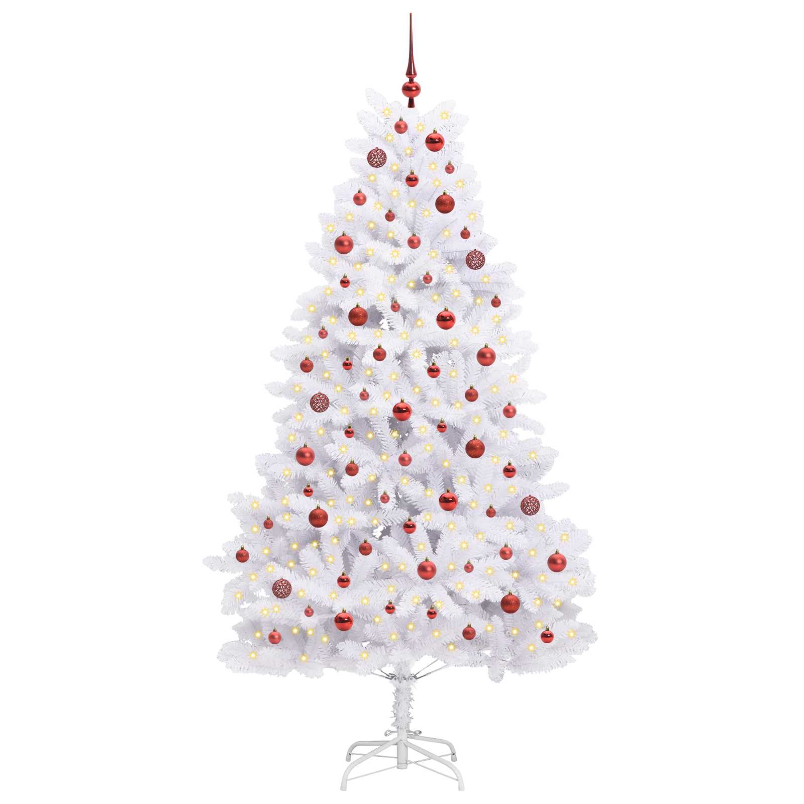 Albero di Natale Artificiale con Rami Pieghevoli Bianco 210 cm 3426603