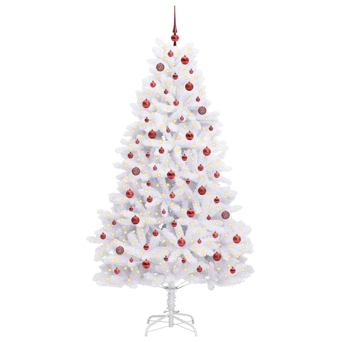 Albero di Natale Artificiale con Rami Pieghevoli Bianco 210 cm 3426603